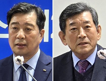 김보곤(왼쪽·디케이㈜ 대표)·한상원(오른쪽·다스코 대표) 후보